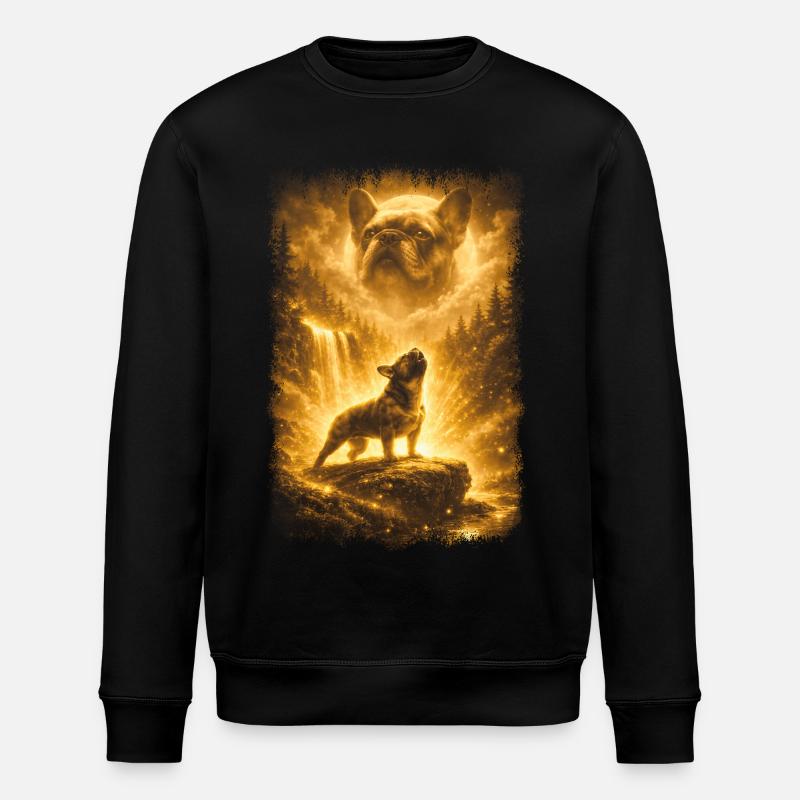 Bouledogue français, Lune - Sweat bio ROLLER Stanley/Stella Unisexe - noir