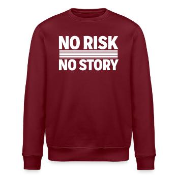 AUCUN RISQUE SANS HISTOIRE Déclaration d’aventure - Sweat bio ROLLER Stanley/Stella Unisexe - bordeaux - Devant - Nik (191cm)