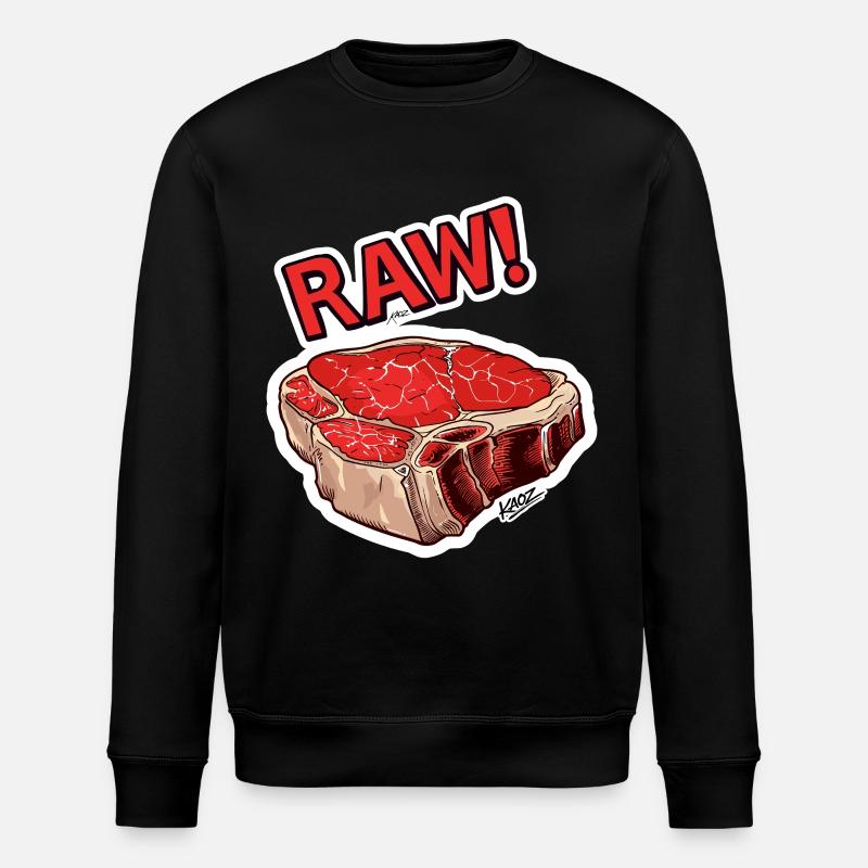 Dessin animé Steak - Sweat bio ROLLER Stanley/Stella Unisexe - noir