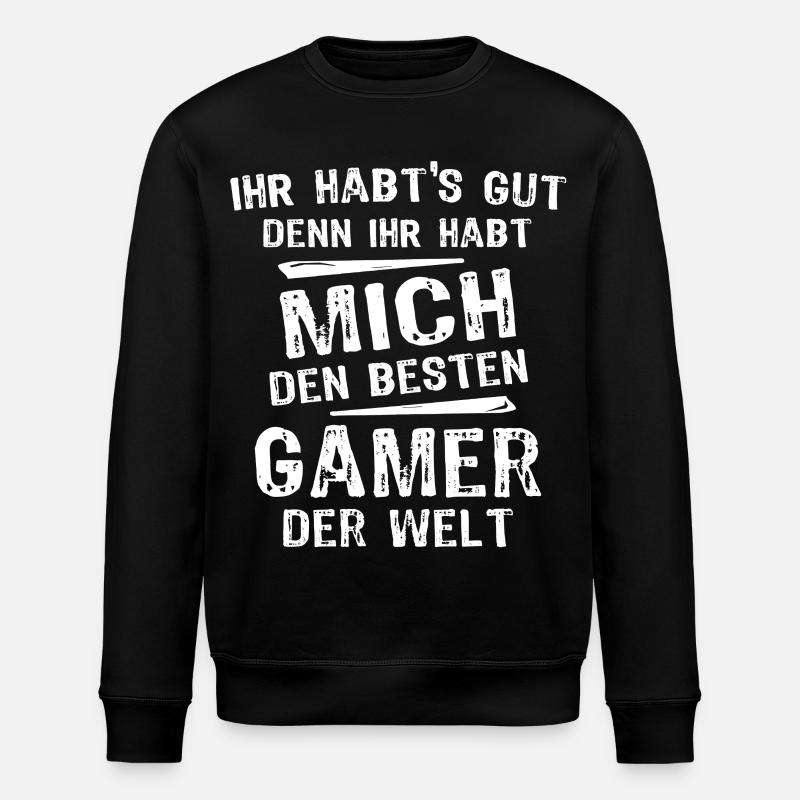Gamer - Stanley/Stella Unisex Bio-Sweatshirt ROLLER - Schwarz