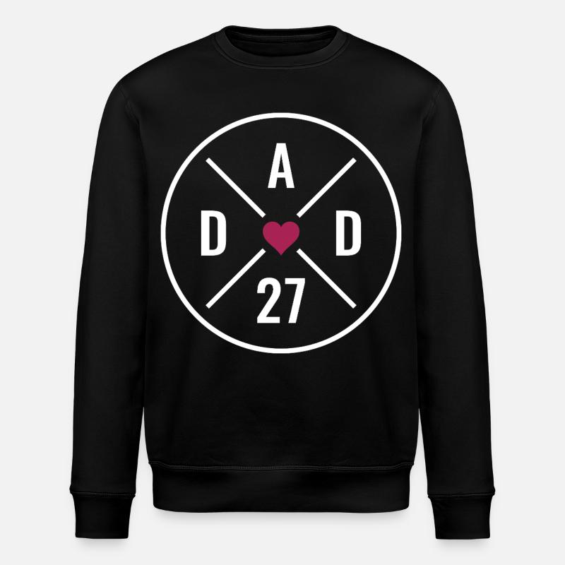 Dad 27 Herz - Stanley/Stella Unisex Bio-Sweatshirt ROLLER - Schwarz