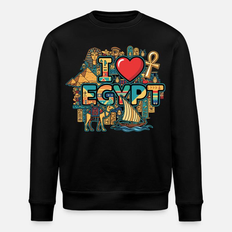 I Love Egypt Urlaub - Stanley/Stella Unisex Bio-Sweatshirt ROLLER - Schwarz