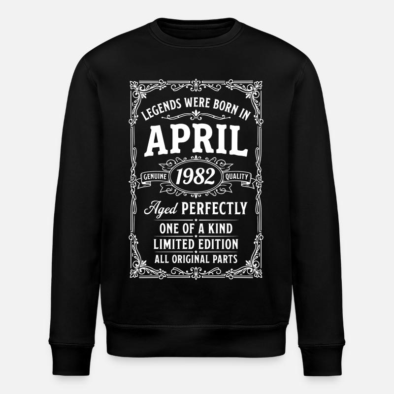 Awesome since April 1982 - Stanley/Stella ROLLER Unisex Organic Sweatshirt - black