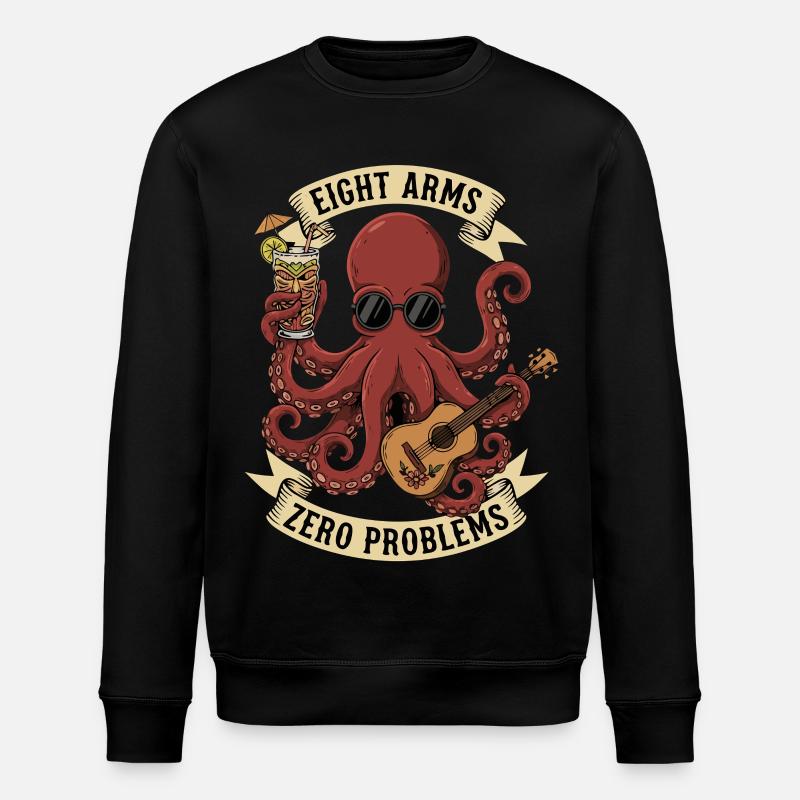 Eight Arms Zero Problems - Stanley/Stella ROLLER Unisex Organic Sweatshirt - black
