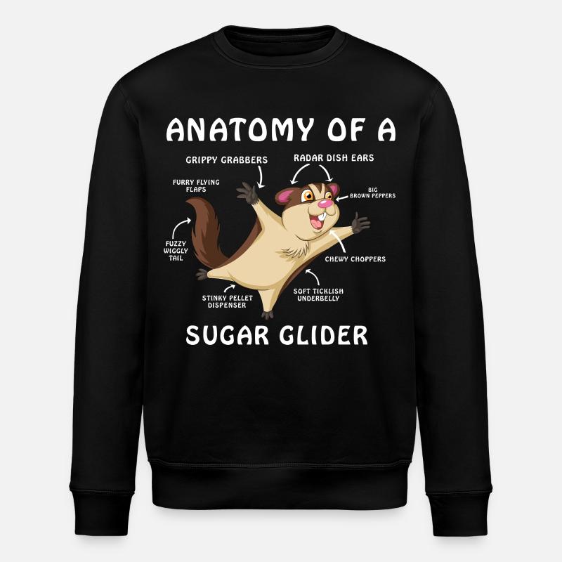Chemise anatomique Sugar Glider - Sweat bio ROLLER Stanley/Stella Unisexe - noir