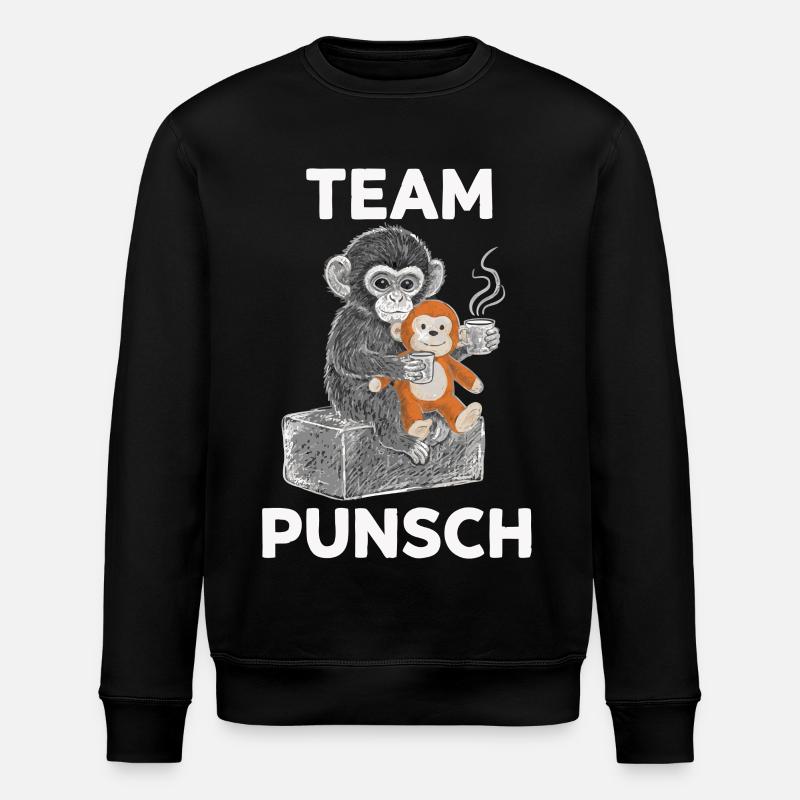 Équipe Punch Monkey Noël - Sweat bio ROLLER Stanley/Stella Unisexe - noir