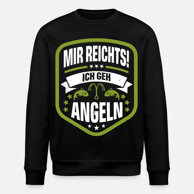 Angeln - Stanley/Stella Unisex Bio-Sweatshirt ROLLER - Schwarz