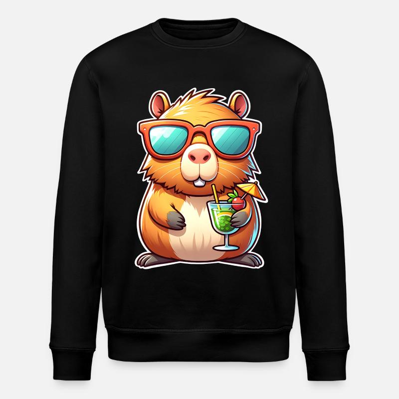 Capybara - Stanley/Stella ROLLER Unisex Organic Sweatshirt - black