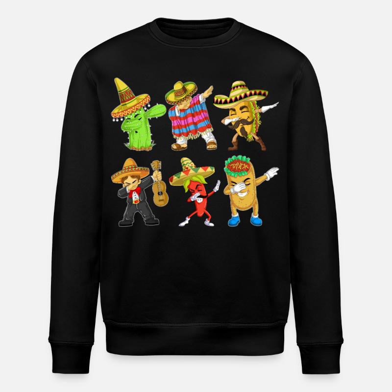 Cinco de Mayo Dab Characters Shirt - Sweat bio ROLLER Stanley/Stella Unisexe - noir