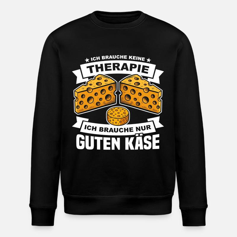 Käse Spruch - Stanley/Stella Unisex Bio-Sweatshirt ROLLER - Schwarz