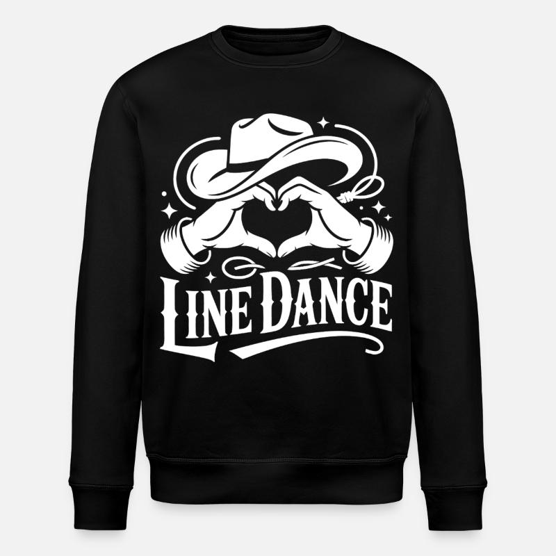 Line Dance Heart Hands Cowboy - Stanley/Stella ROLLER Unisex Organic Sweatshirt - black