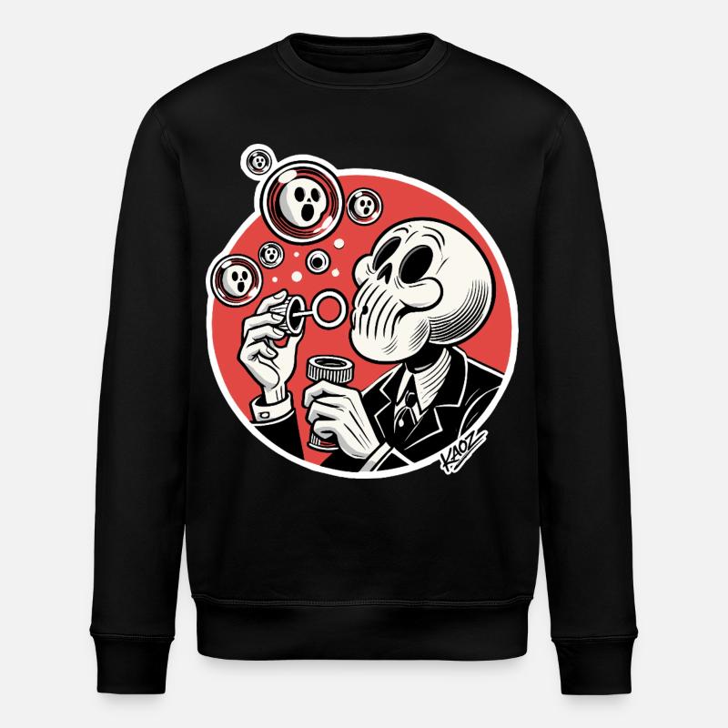 Skelettblasen-Illustration - Stanley/Stella Unisex Bio-Sweatshirt ROLLER - Schwarz