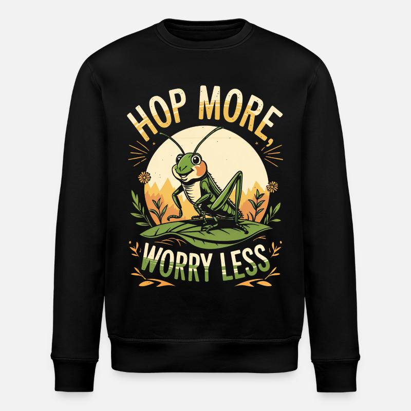 Sauterelles, criquets des champs - Sweat bio ROLLER Stanley/Stella Unisexe - noir