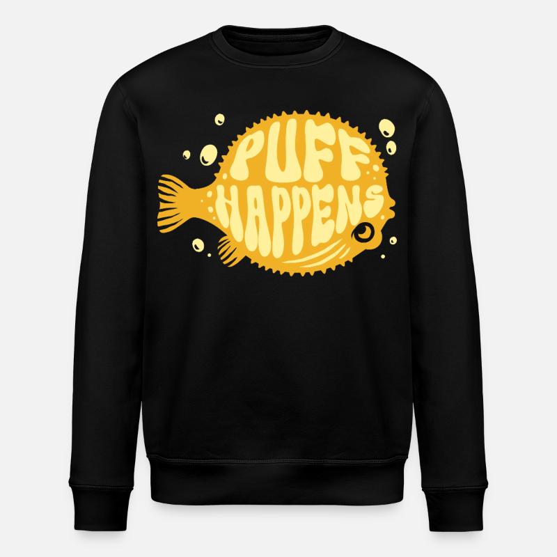 Kugelfisch Puff Happens - Stanley/Stella Unisex Bio-Sweatshirt ROLLER - Schwarz