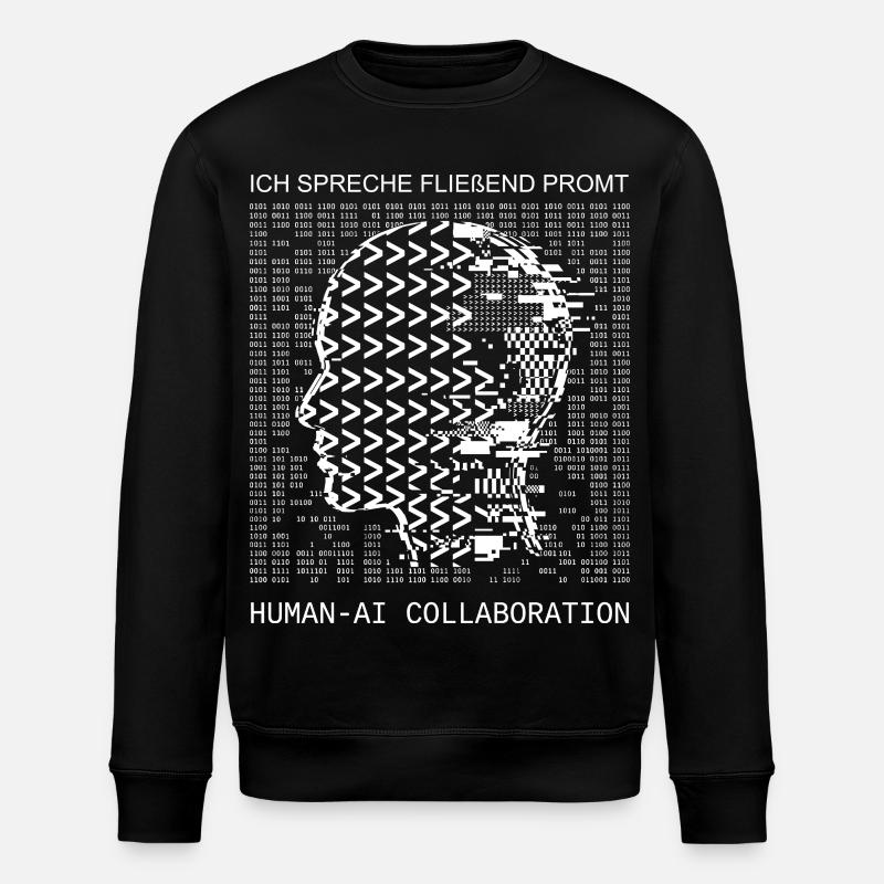 Ich spreche fließend Prompt KI - Stanley/Stella Unisex Bio-Sweatshirt ROLLER - Schwarz
