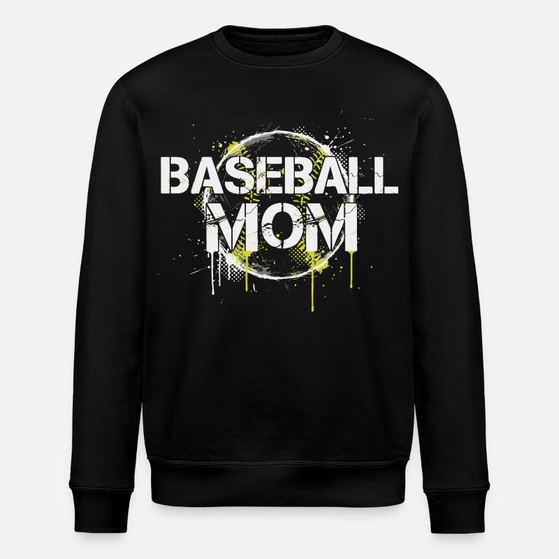 Baseball Mom - Stanley/Stella ROLLER Unisex Organic Sweatshirt - black