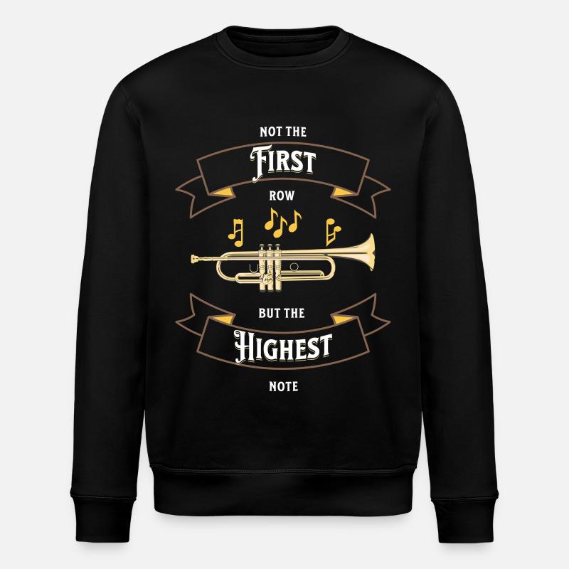Trompete Zitat Höchsten Töne - Stanley/Stella Unisex Bio-Sweatshirt ROLLER - Schwarz