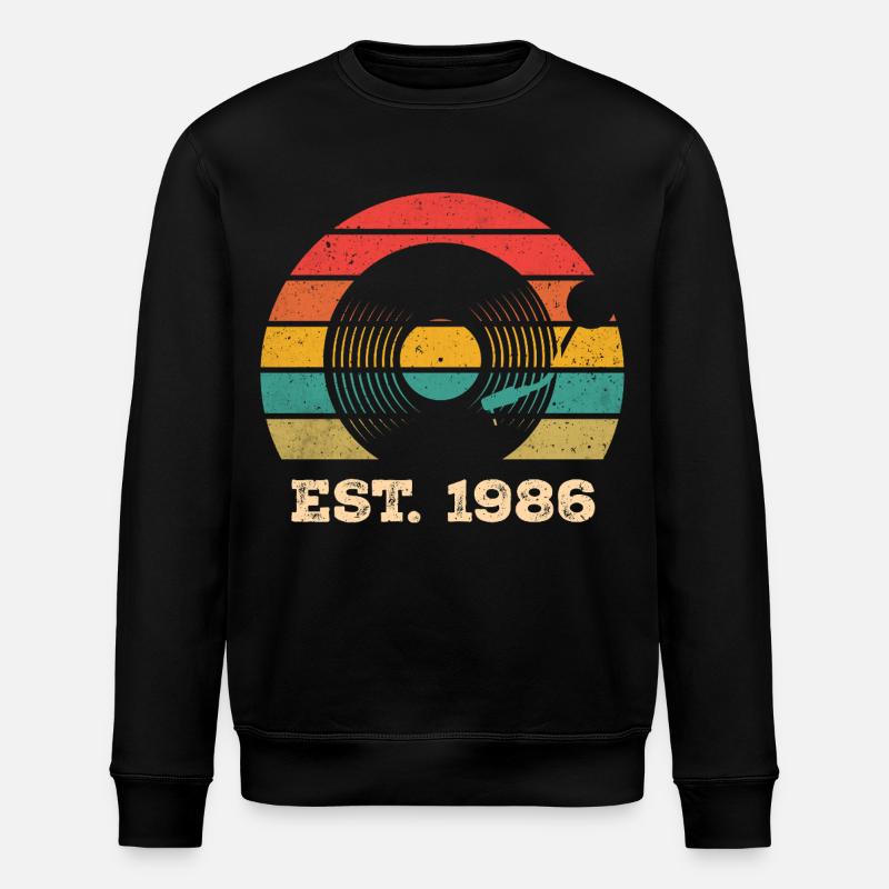 Millésime 1986 - Sweat bio ROLLER Stanley/Stella Unisexe - noir