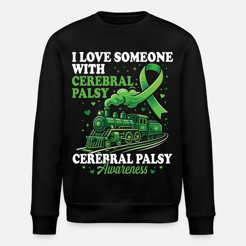 Love Cerebral Palsy Train Awareness - Stanley/Stella Unisex Bio-Sweatshirt ROLLER - Schwarz