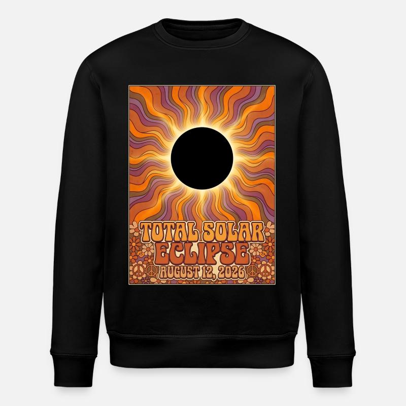 Total Solar Eclipse 2026 Sunburst-Poster - Stanley/Stella Unisex Bio-Sweatshirt ROLLER - Schwarz