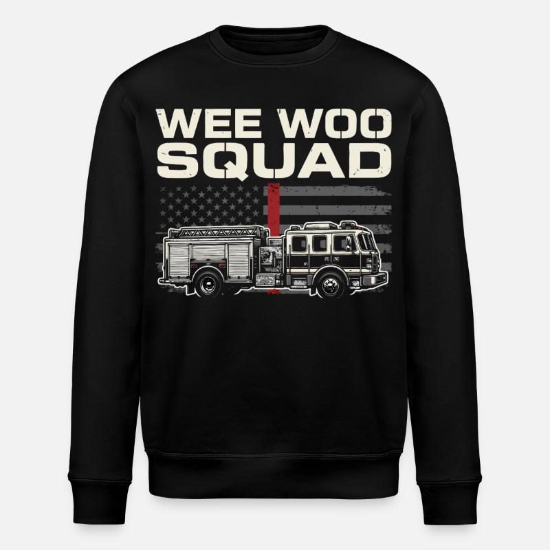 Wee Woo Squad Rettungsdienst Design - Stanley/Stella Unisex Bio-Sweatshirt ROLLER - Schwarz