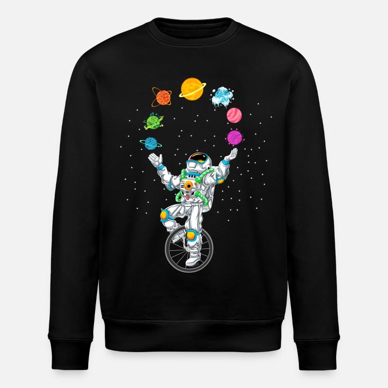 Chemise d’astronaute jonglant avec les planètes - Sweat bio ROLLER Stanley/Stella Unisexe - noir