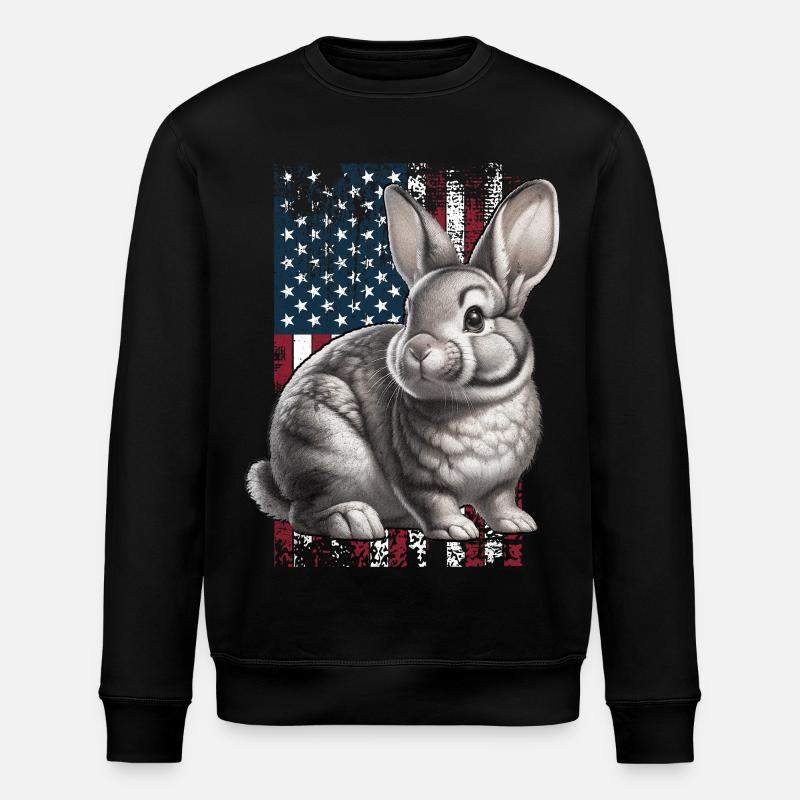 Rabbit - Stanley/Stella ROLLER Unisex Organic Sweatshirt - black