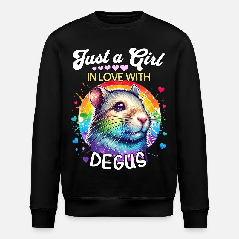Degu Mädchen Degu - Stanley/Stella Unisex Bio-Sweatshirt ROLLER - Schwarz