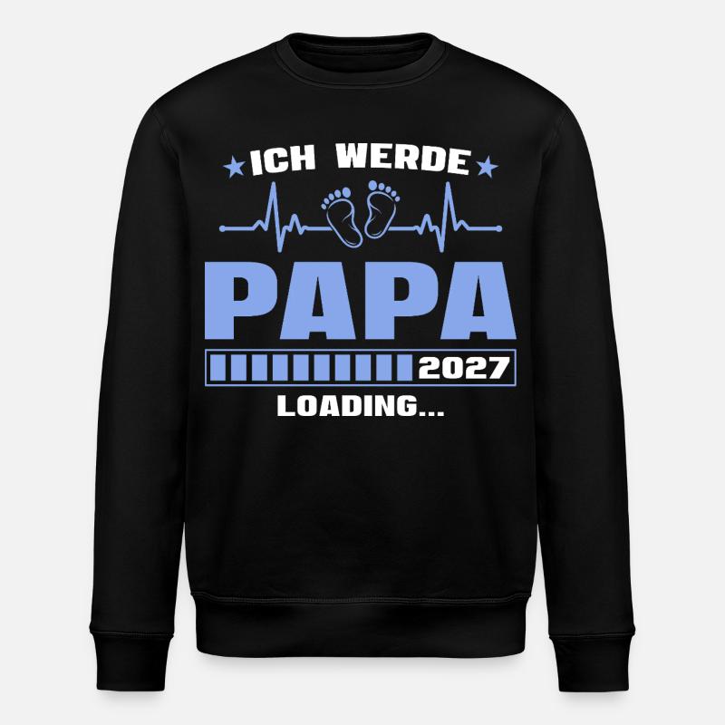 Ich werde Papa 2027 – Werdender Vater - Stanley/Stella Unisex Bio-Sweatshirt ROLLER - Schwarz