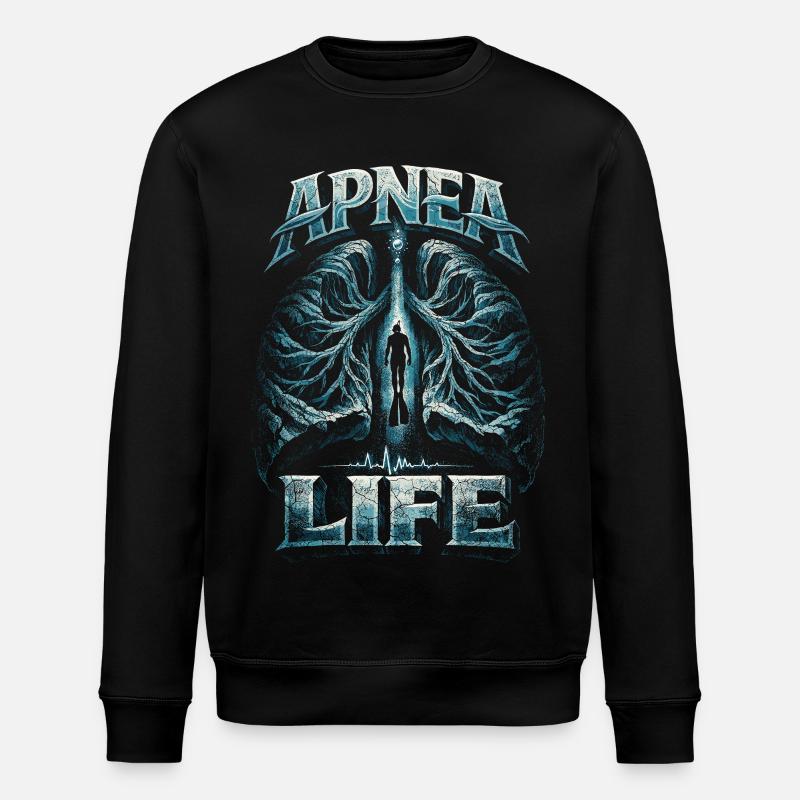 Apnoetauchen Freitauchen Apnea Life - Stanley/Stella Unisex Bio-Sweatshirt ROLLER - Schwarz