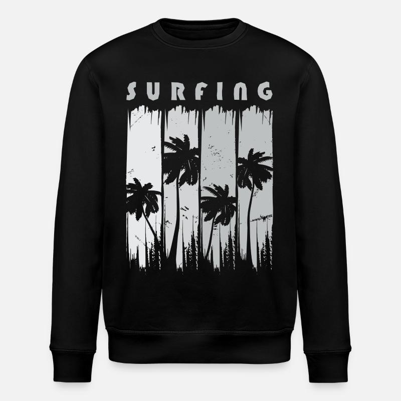 Surf Surfen Surfer - Stanley/Stella Unisex Bio-Sweatshirt ROLLER - Schwarz