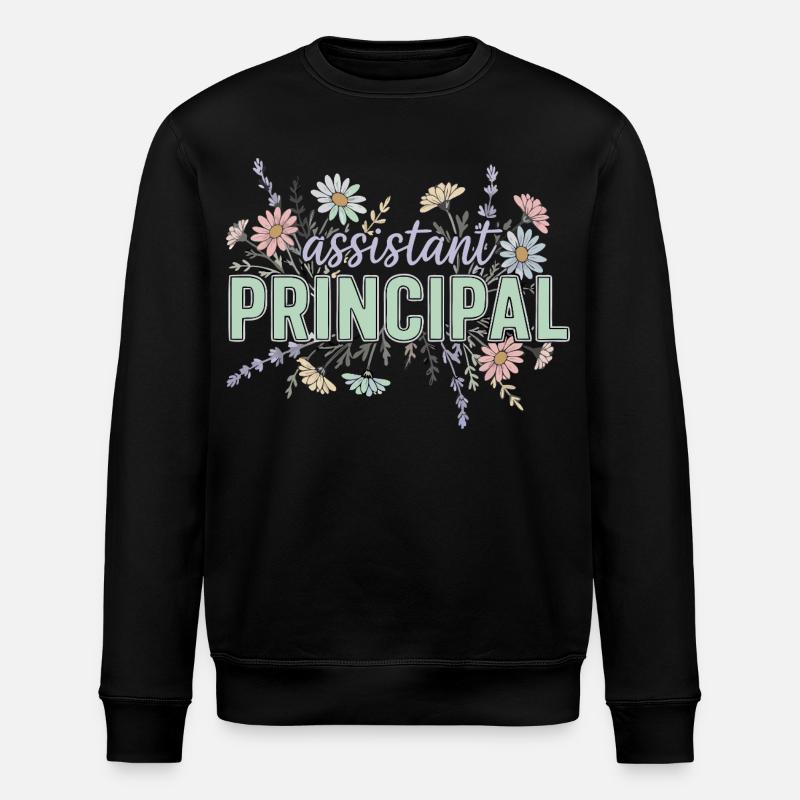 Vice Principal Assistant Flowers - Stanley/Stella ROLLER Unisex Organic Sweatshirt - black