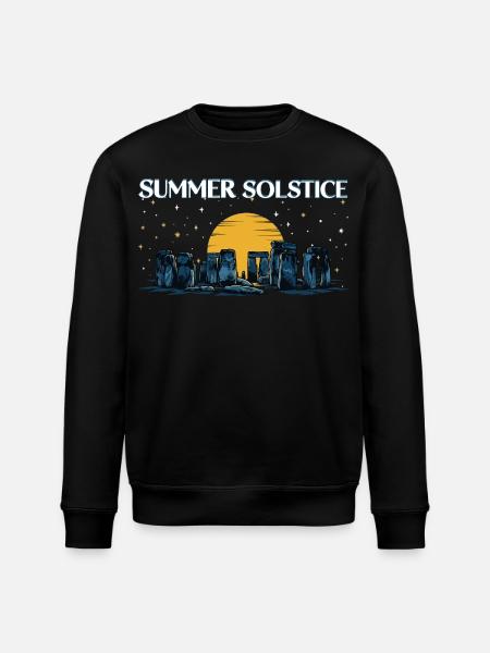 Litha Pagan Summer Solstice Midsummer Midsommar - Stanley/Stella ROLLER Unisex Organic Sweatshirt - black
