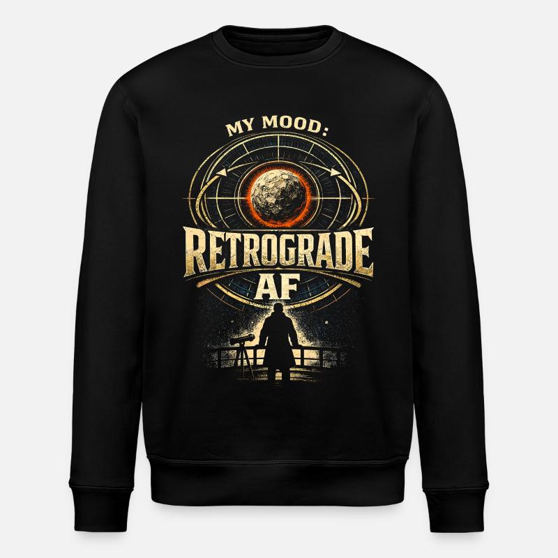 Astronomie Astronom Retrograde AF - Stanley/Stella Unisex Bio-Sweatshirt ROLLER - Schwarz