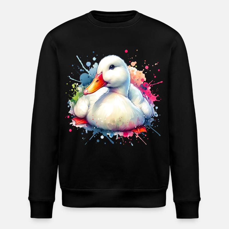 Motif du canard bêché - Sweat bio ROLLER Stanley/Stella Unisexe - noir