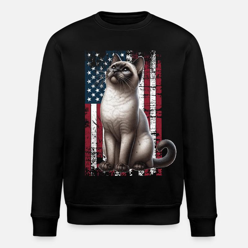 Chat siamois US Siamkatze - Sweat bio ROLLER Stanley/Stella Unisexe - noir
