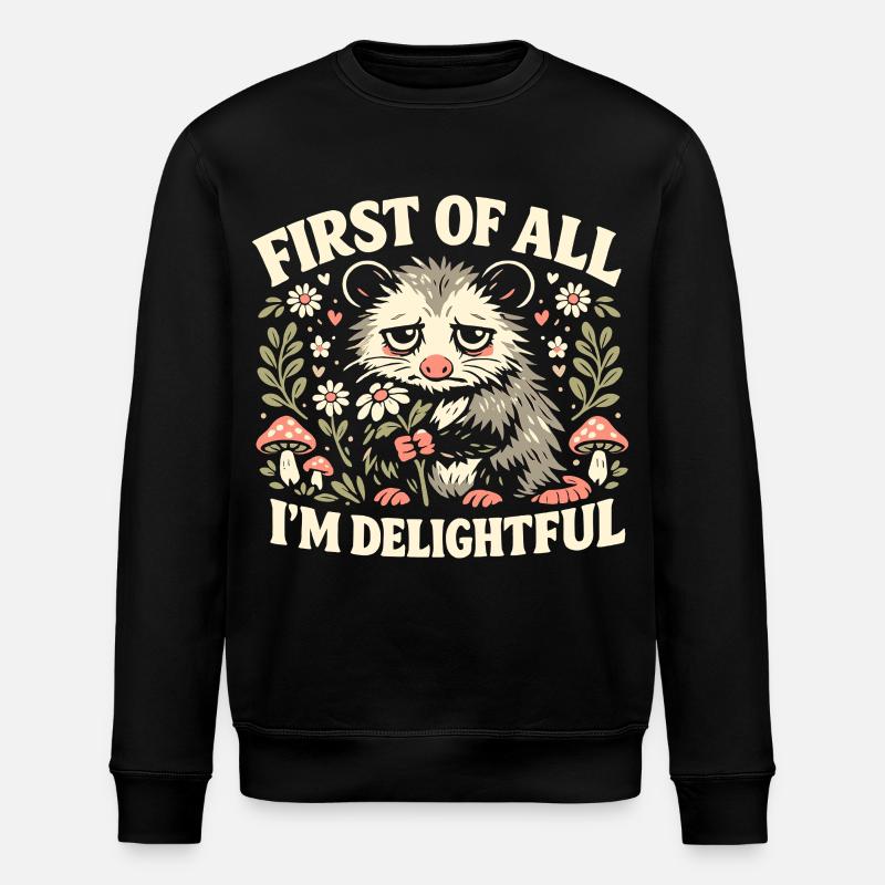 Opossum charmant - Sweat bio ROLLER Stanley/Stella Unisexe - noir