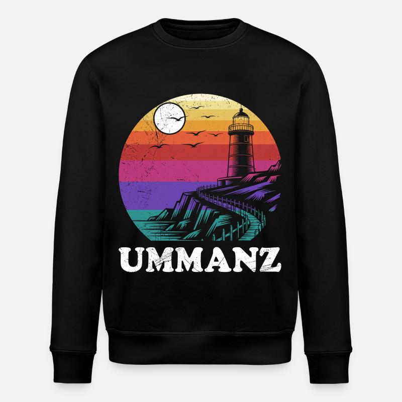 Ummanz Souvenier UMMANZ Lighthouse Funny - Stanley/Stella ROLLER Unisex Organic Sweatshirt - black