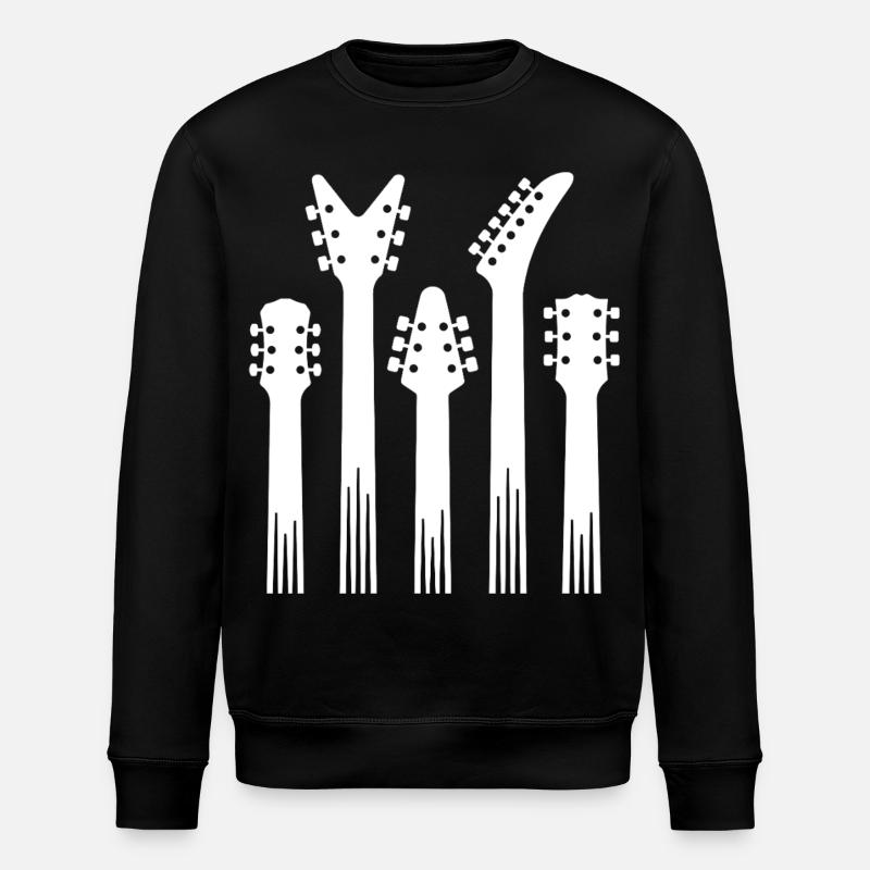 Gitarrenkopf-Silhouetten - Stanley/Stella Unisex Bio-Sweatshirt ROLLER - Schwarz