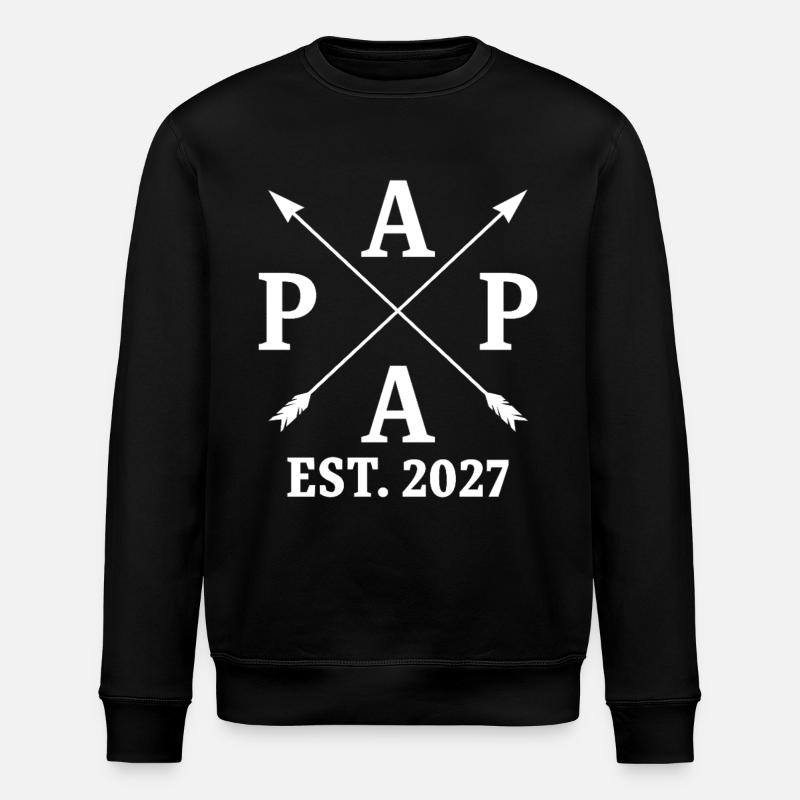 Papa Est. 2027 - Stanley/Stella ROLLER Unisex Organic Sweatshirt - black