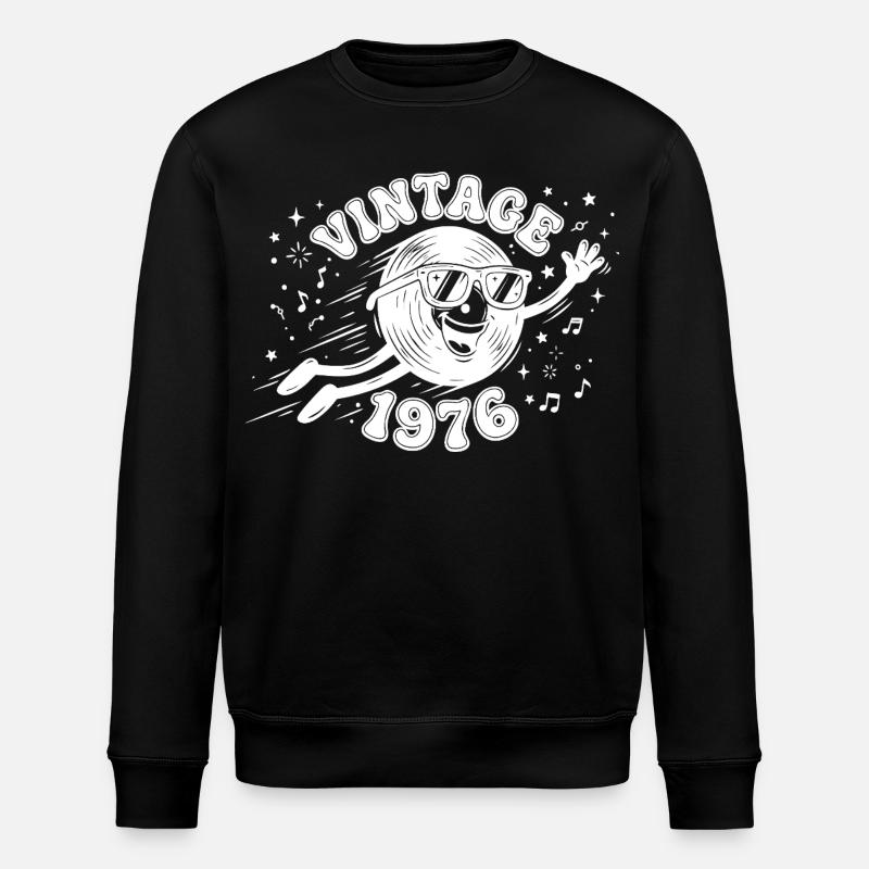 Millésime 1976 - Sweat bio ROLLER Stanley/Stella Unisexe - noir