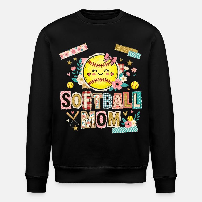 Lösegeldbrief Softball-Mama Mutter - Stanley/Stella Unisex Bio-Sweatshirt ROLLER - Schwarz