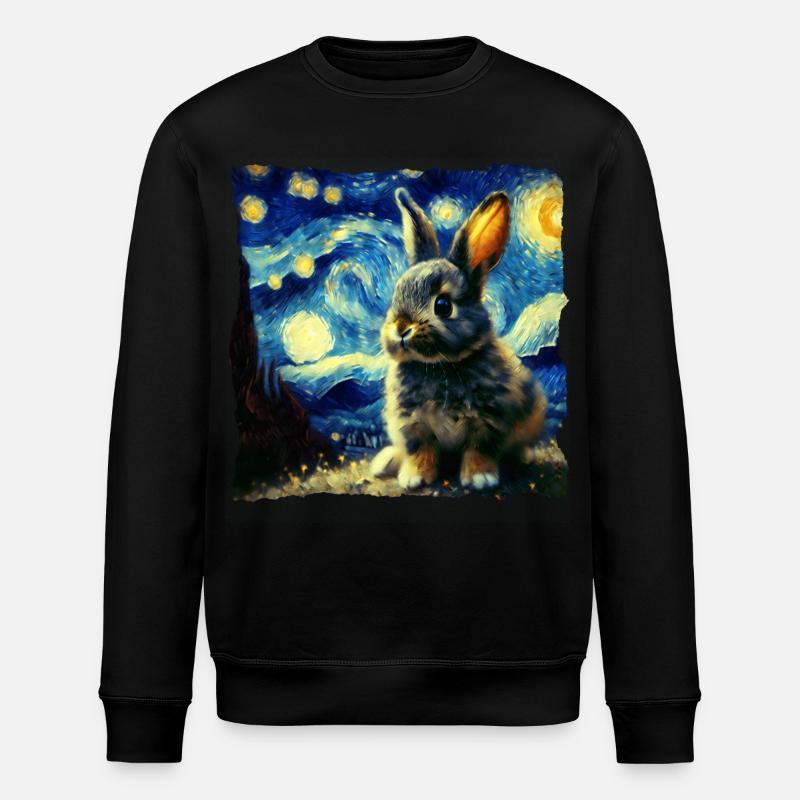 Lapin style ciel étoilé - Sweat bio ROLLER Stanley/Stella Unisexe - noir