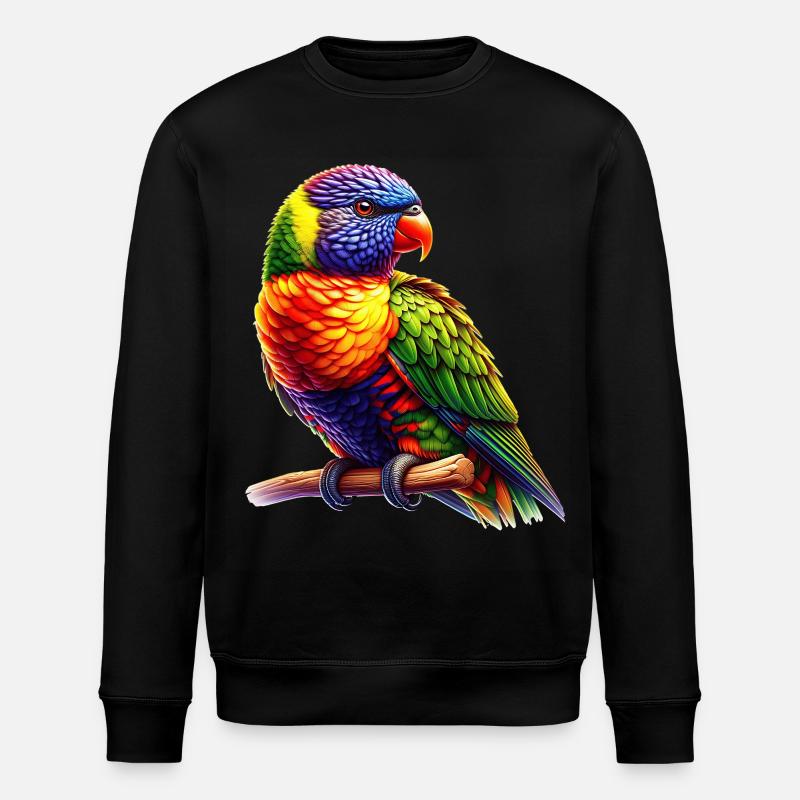 Forest lorikeet - Stanley/Stella ROLLER Unisex Organic Sweatshirt - black