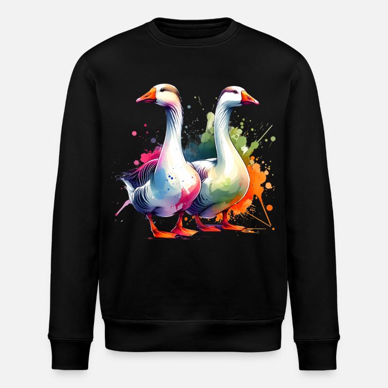 Emdengans Embden Goose - Stanley/Stella ROLLER Unisex Organic Sweatshirt - black