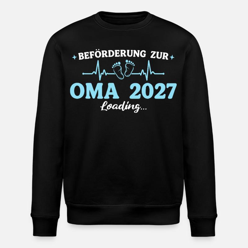 Oma 2027 Beförderung Großmutter Geschenk - Stanley/Stella Unisex Bio-Sweatshirt ROLLER - Schwarz