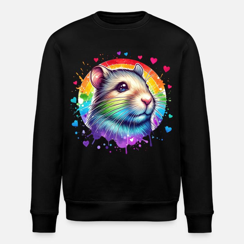 Degu Geschenk - Stanley/Stella Unisex Bio-Sweatshirt ROLLER - Schwarz