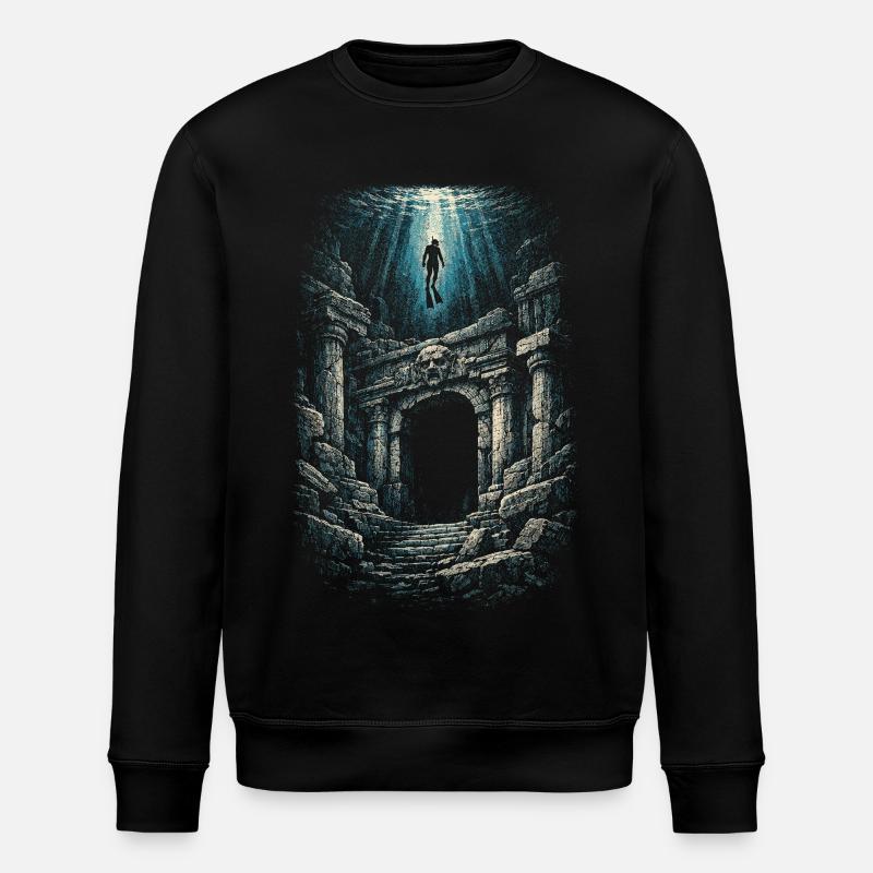 Apnoetauchen Freitauchen - Stanley/Stella Unisex Bio-Sweatshirt ROLLER - Schwarz