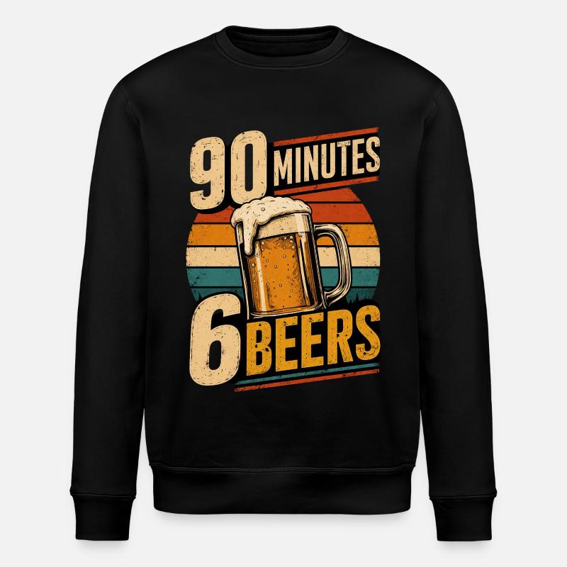 90 Minutes 6 Beers - Stanley/Stella Unisex Bio-Sweatshirt ROLLER - Schwarz