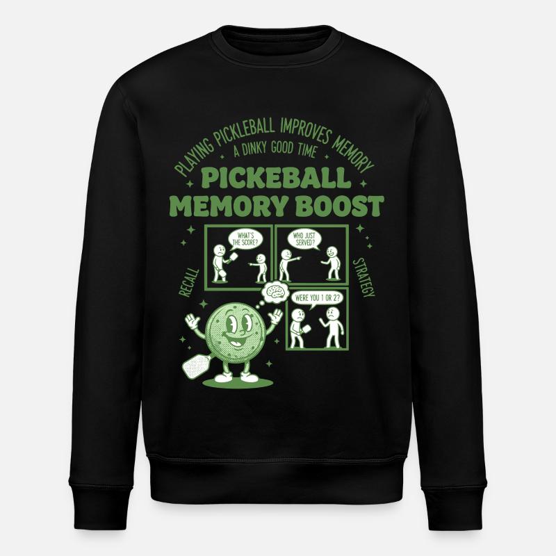 Pickleball Memory Boost Funny Player Love - Stanley/Stella ROLLER Unisex Organic Sweatshirt - black